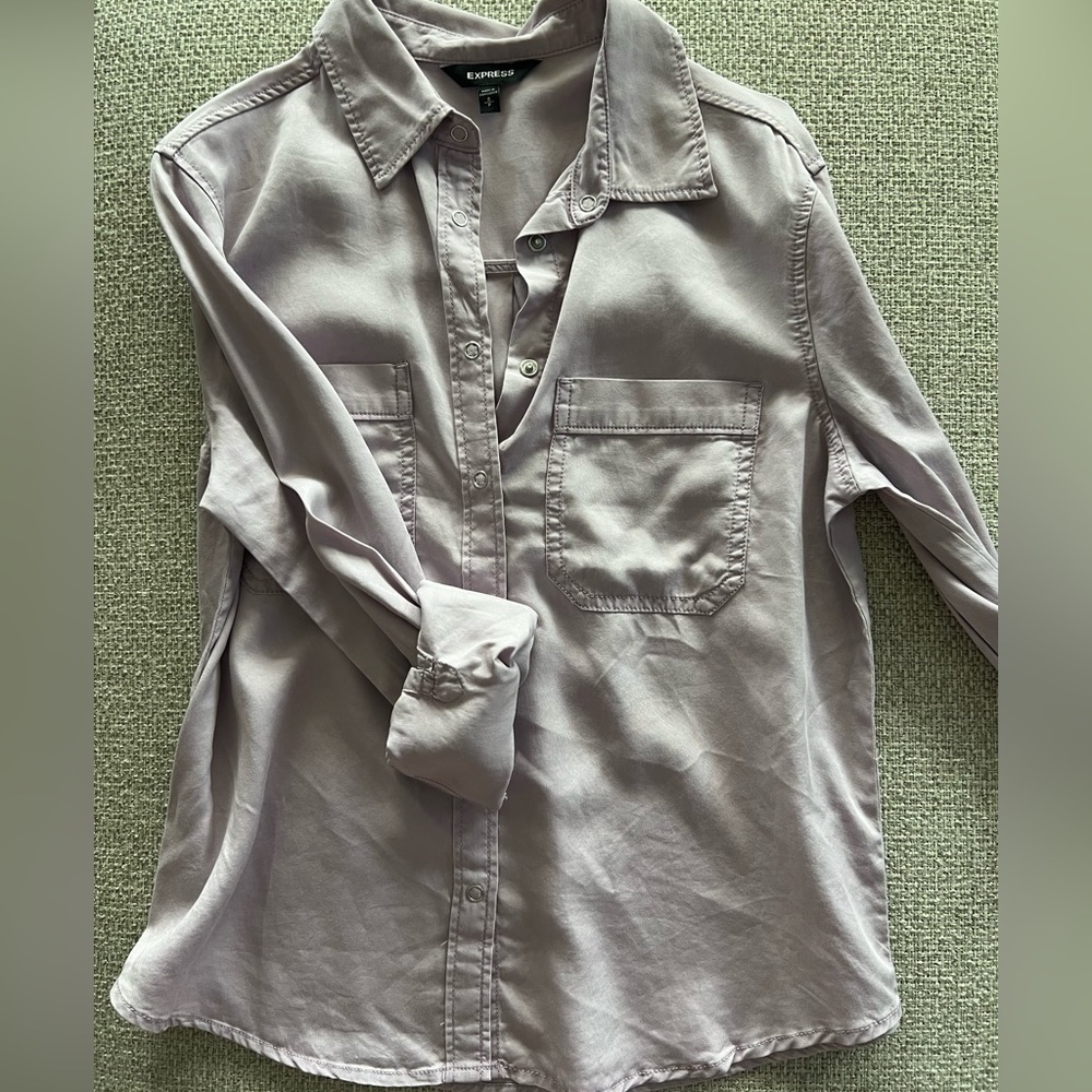 Lavender express button down shirt